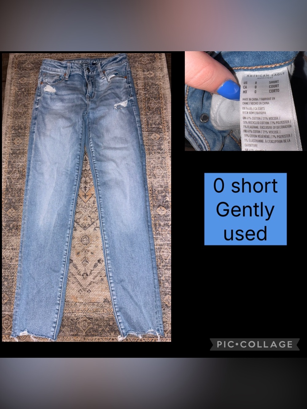 American Eagle jeans size 0 short